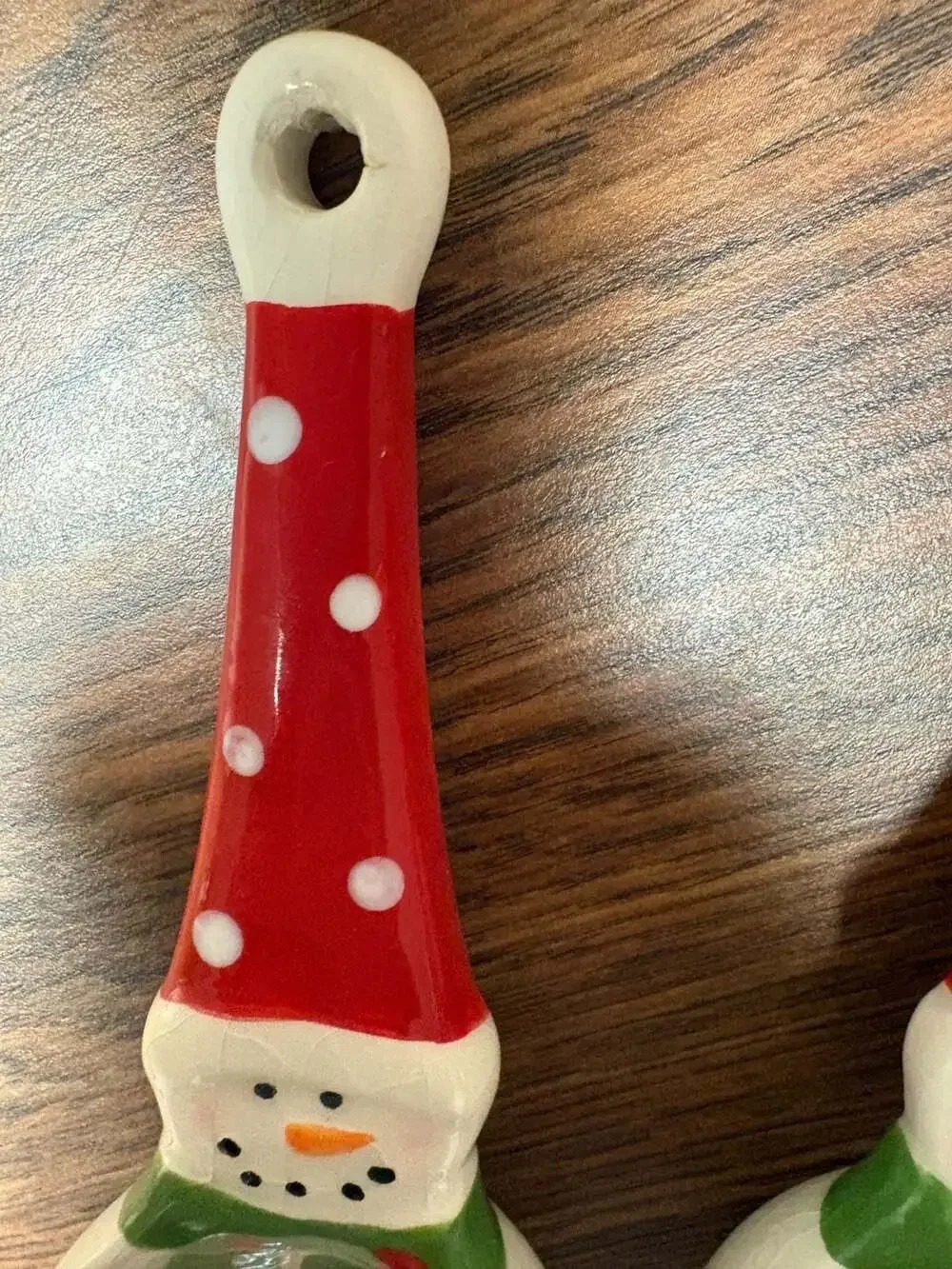 Snowman Holiday Ceramic Measuring Spoon Set